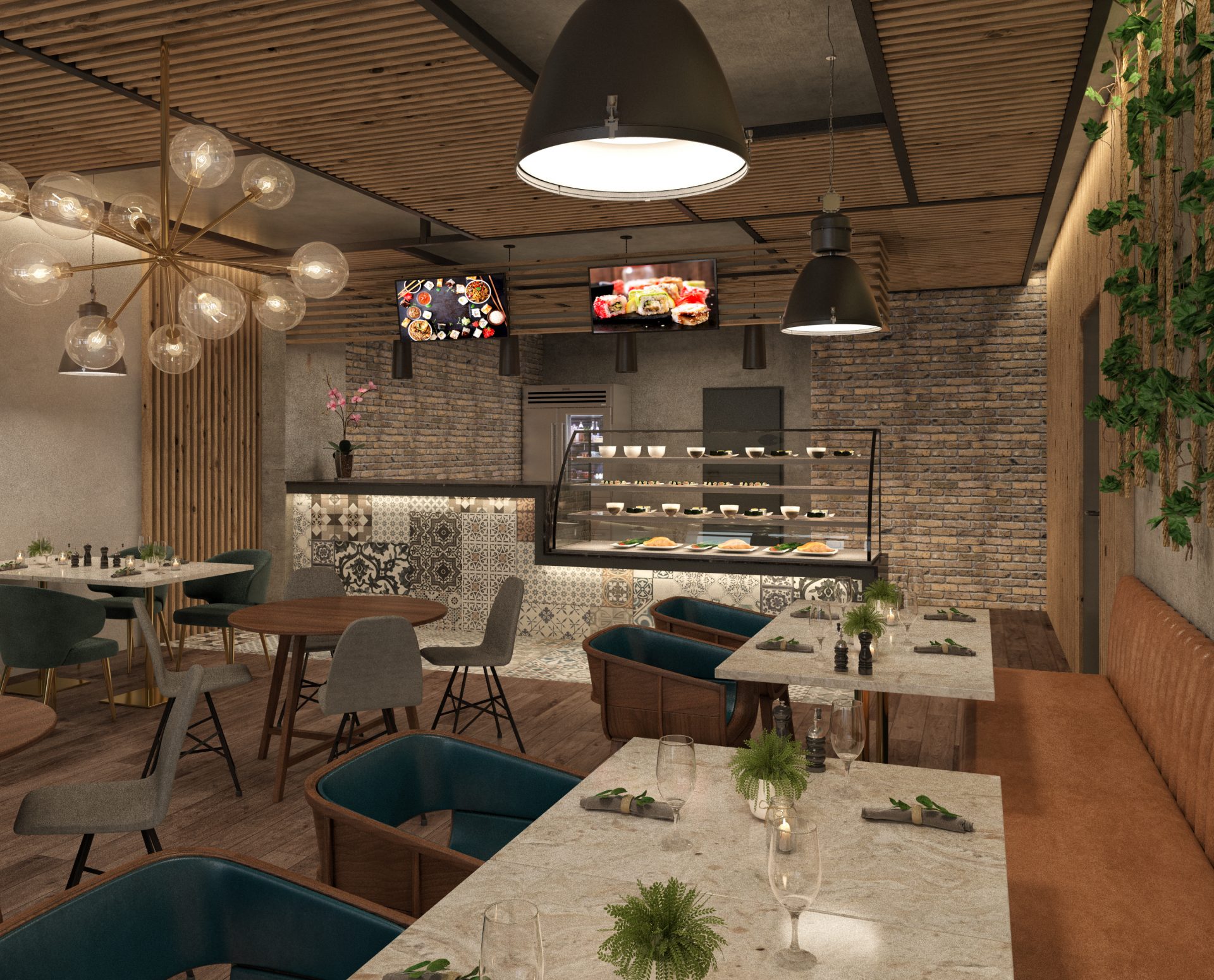 Restaurant Biberist - Visualisierung Biberist - AVOO Design - 3D Visualisierungen Solothurn, Schweiz