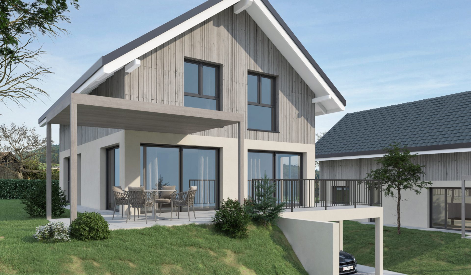 2 Einfamilienhäuser Grasswil Visualisierungen / Architektur Visualisierung | AVOO DESIGN Solothurn